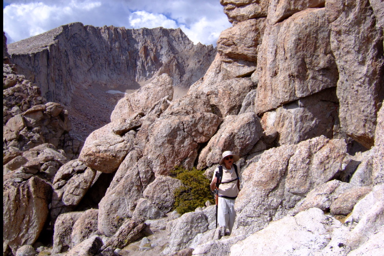 David approaching The Notch.