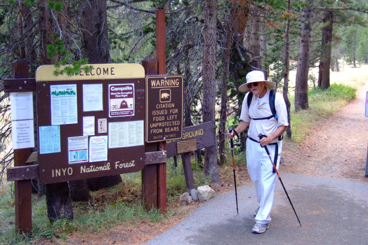 David finishes the hike.