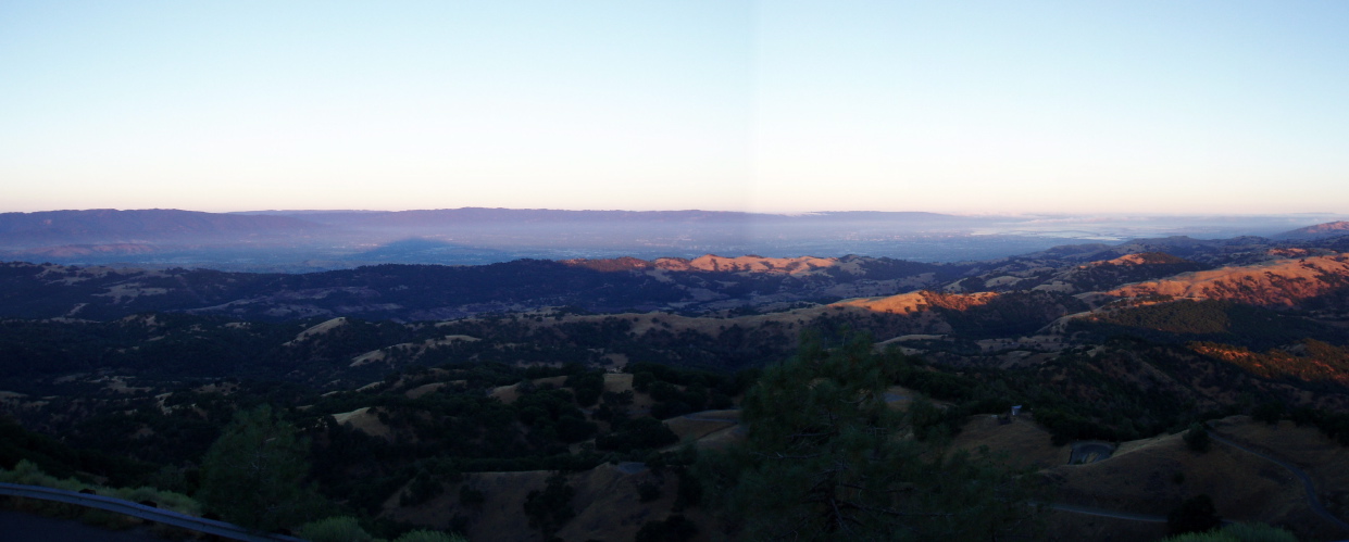 Dawn over San Jose from Mt. Hamilton.
