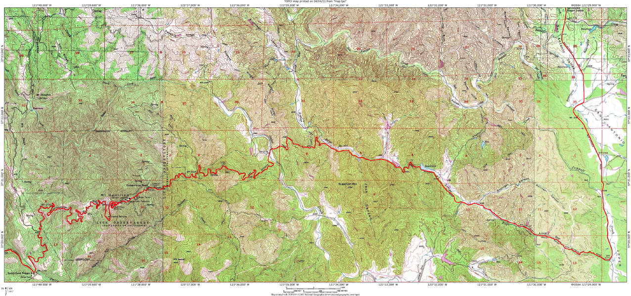 Mt. Hamilton Area Detail Map