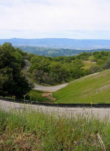 Looking down Mt. Hamilton Rd., last climb (1)