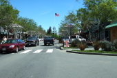 Livermore Flag Pole at the center of town