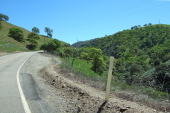 Mines Road climbs steeply, eventually rising high above Arroyo Mocho