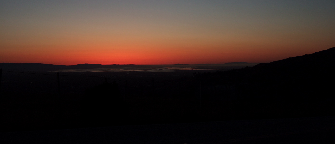 Sunset afterglow over San Francisco Bay