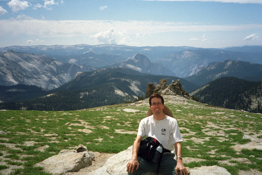 Bill rests on the way up Mt. Hoffman.