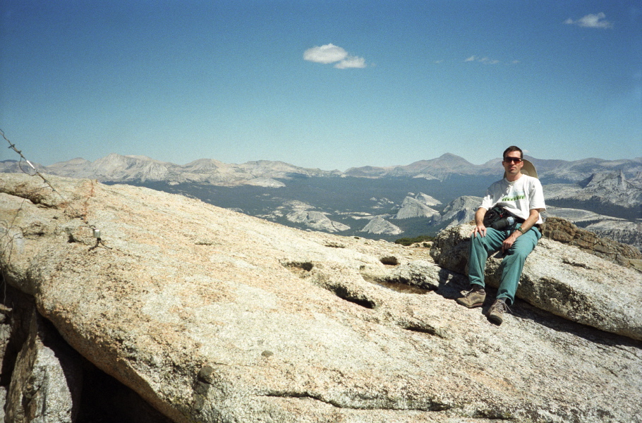 Bill sits atop Mt. Hoffman (2).