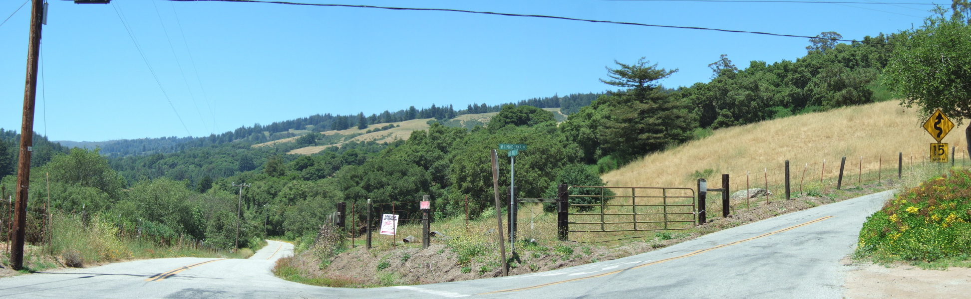 Bottom of Mt. Madonna Rd. at Hazel Dell Rd.