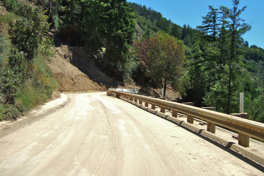 Highland Way, aftermath of the worst mudslide from last season