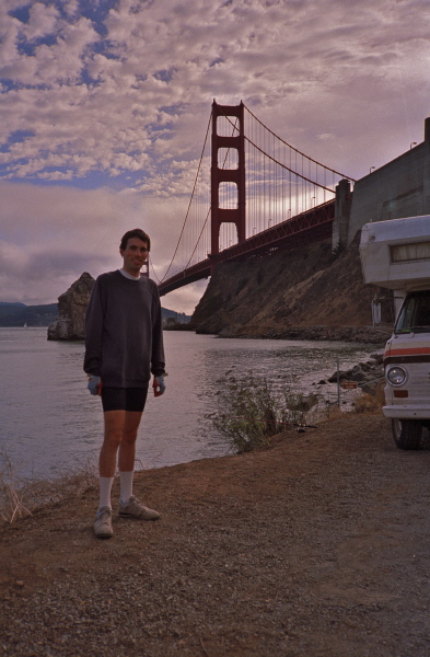 Bill at Fort Baker view of Golden Gate Bridge.