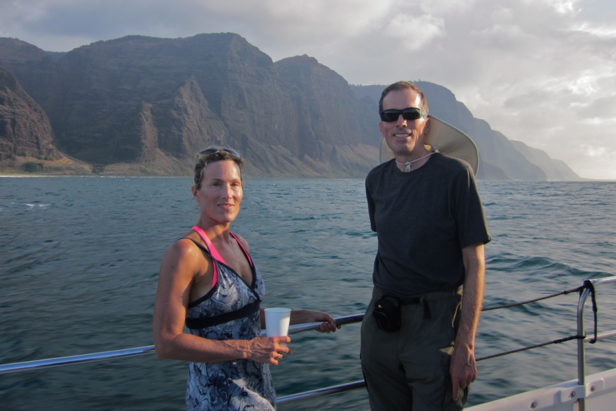 Laura and Bill at the railing.