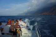 Kay and David enjoy their catamaran tour of the Napali Coast.