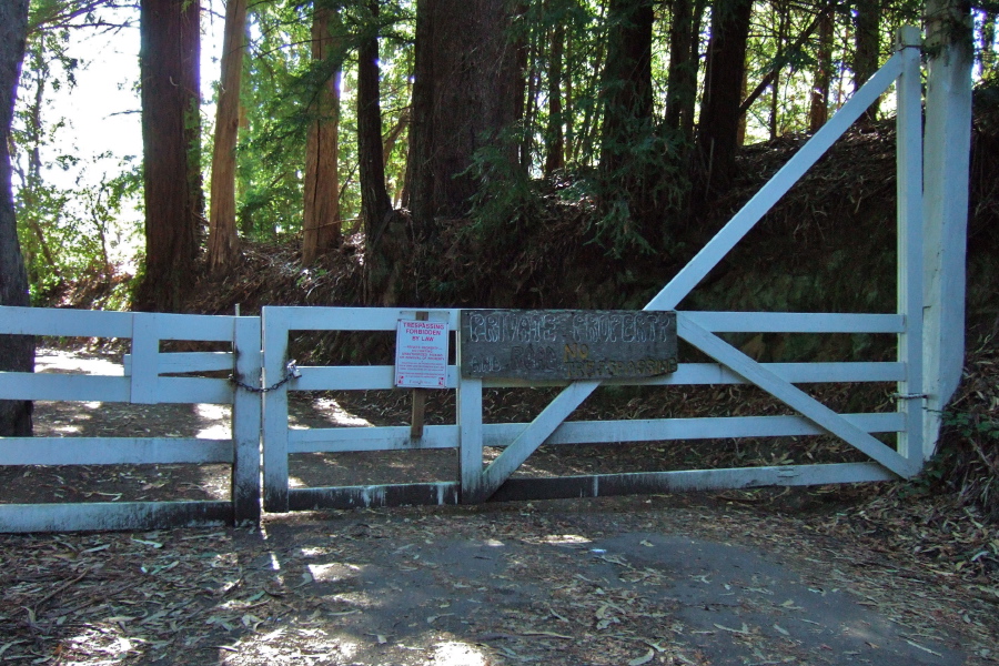 Gate at end of Star Hill Rd.