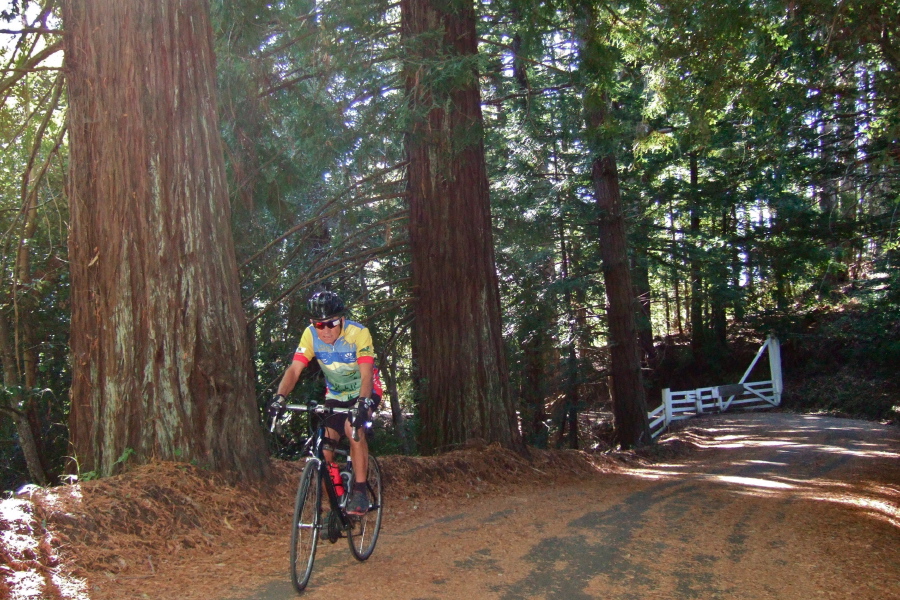 Van Whittis starts his climb up Star Hill Rd.