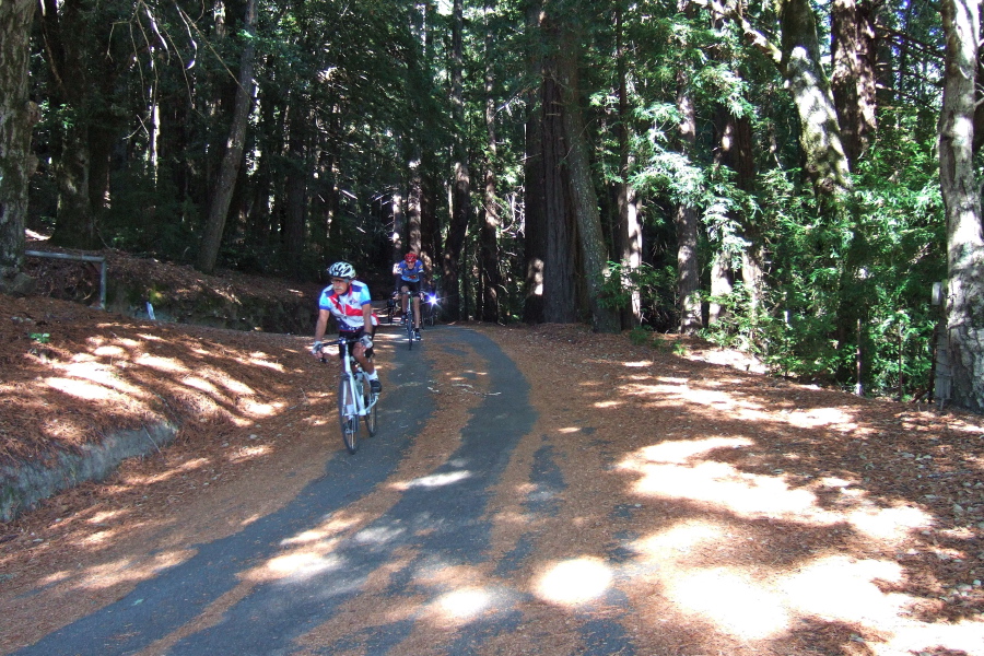 Mike Harding and Paul Melville descend Star Hill Rd.