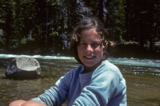 Laura along the Merced River above Nevada Fall