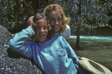Laura and Kay along the Merced River at Nevada Fall