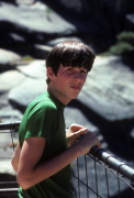 Bill at the railing atop Nevada Falls, Yosemite