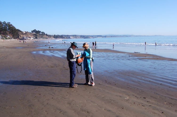 Ron and Alice on New Brighton State Beach.