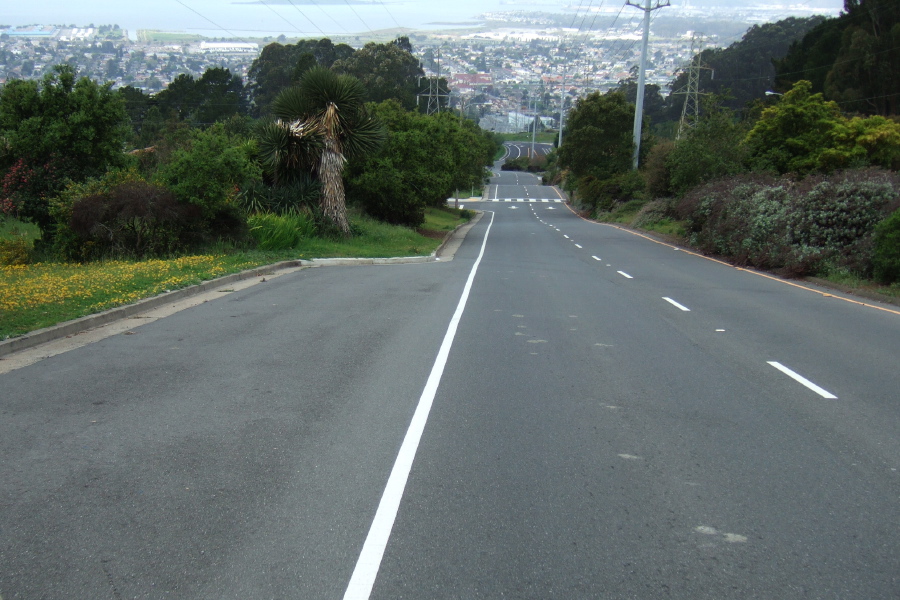 View down Moeser Lane