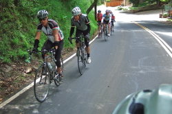 Riders on the climb up Claremont Ave. (2)