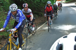 Riders on the climb up Claremont Ave. (4)