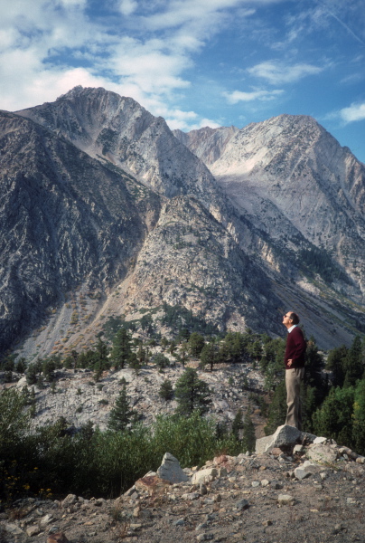 David enjoys the view over Lee Vining Canyon.