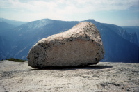 Glacially-deposited rock on North Dome