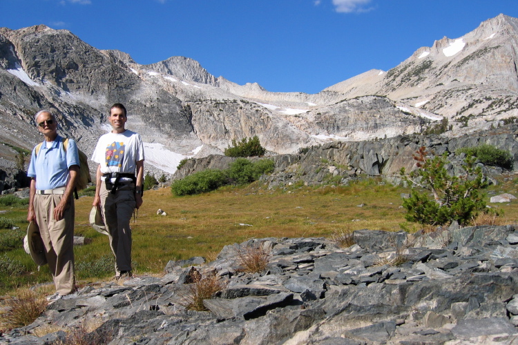 David and Bill climbing up the benches to the Conness Lakes. (10,320ft)