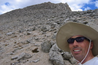 Bill getting ready to climb the last 500 feet to the summit. (11,750ft)