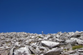 Bill nears the summit of North Peak (12243ft).