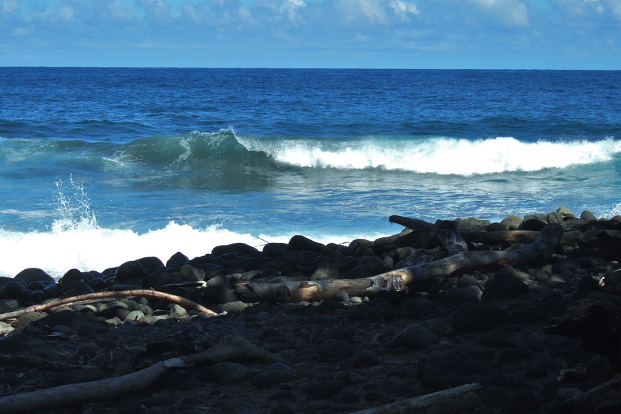 Rough surf at Kolekole Beach Park