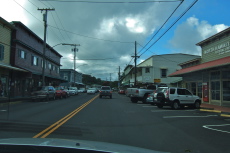 Passing through Honoka'a on Mamame Street