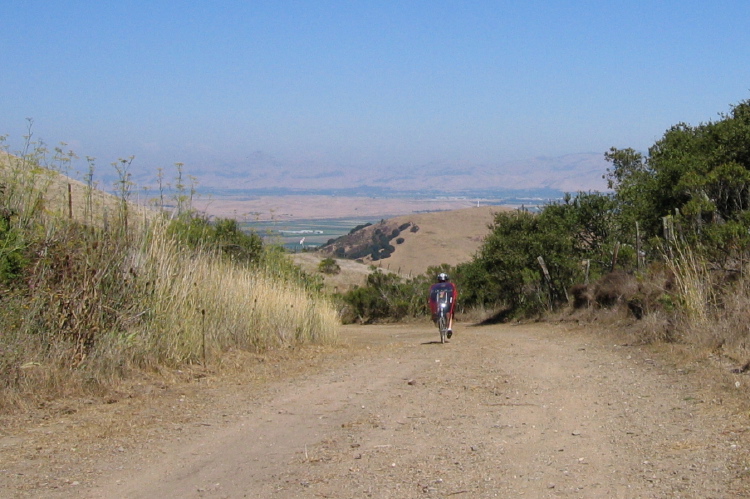 Ron reaches the top of Old Stage Rd. (1130ft)