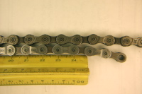 Old (top) and New (bottom) chains at 12 inches