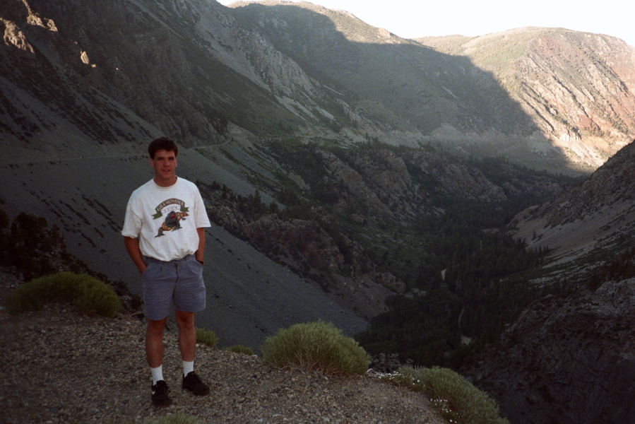 Derek in front of Lee Vining Canyon