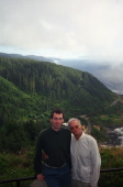 Bill and David at the summit of the Whispering Spruce Trail, Cape Perpetua, OR