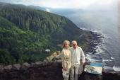 Kay and David at the summit of Cape Perpetua, OR