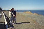 Kay and David stop to enjoy the view along the southern Oregon Coast.