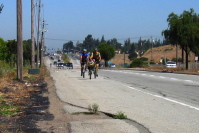 Zach leads a small group on Mission Blvd. south of Decoto Rd., Union City