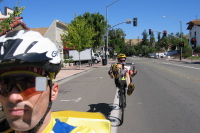 Bill & Zach ride past Mission San Jose, Fremont