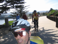 Bill & Randall ride the bike path in Monterey.
