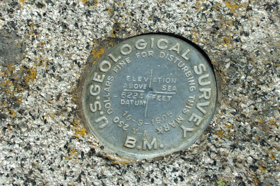 Panorama Point USGS benchmark