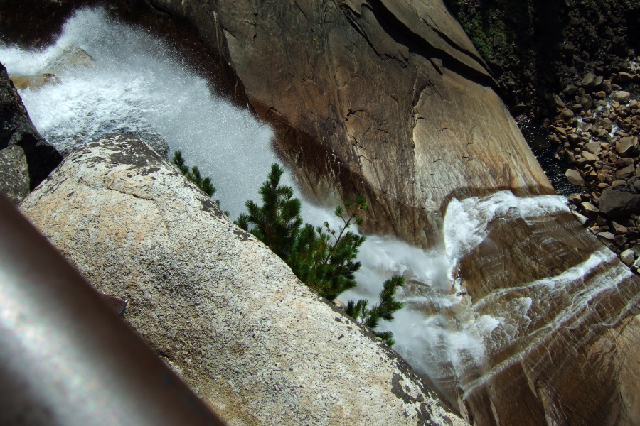 Looking over the brink of Nevada Fall