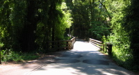 Wurr Rd., one-lane wooden bridge over Pescadero Creek (160ft)