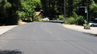 New asphalt on Pescadero Rd. at Loma Mar Store (170ft)