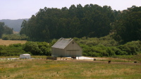 The metal barn off Stage Rd. (200ft)