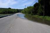 Butano Creek flooding Pescadero Rd. near Bean Creek Rd.