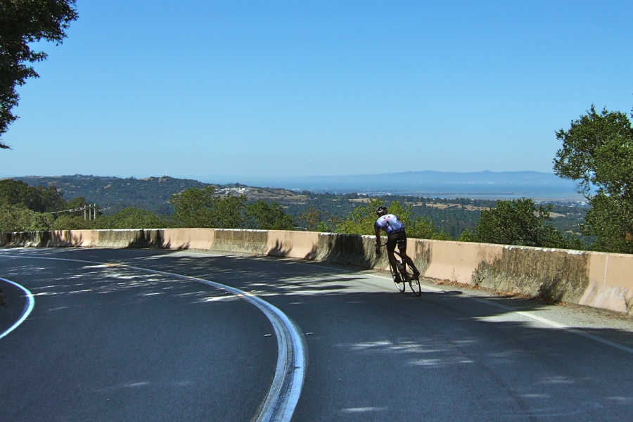 Descending CA84 toward Woodside.