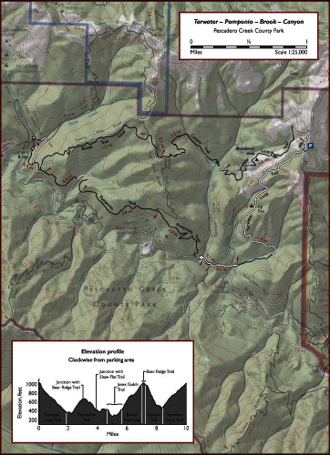 Map of hike.