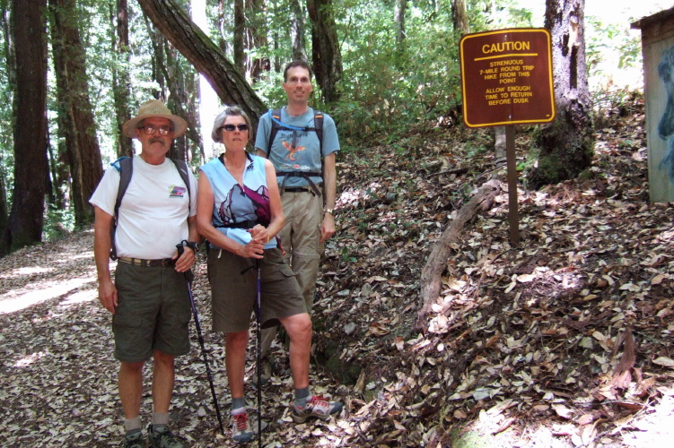 Ron, Alice, and Bill at the start of the Peters Creek Loop.